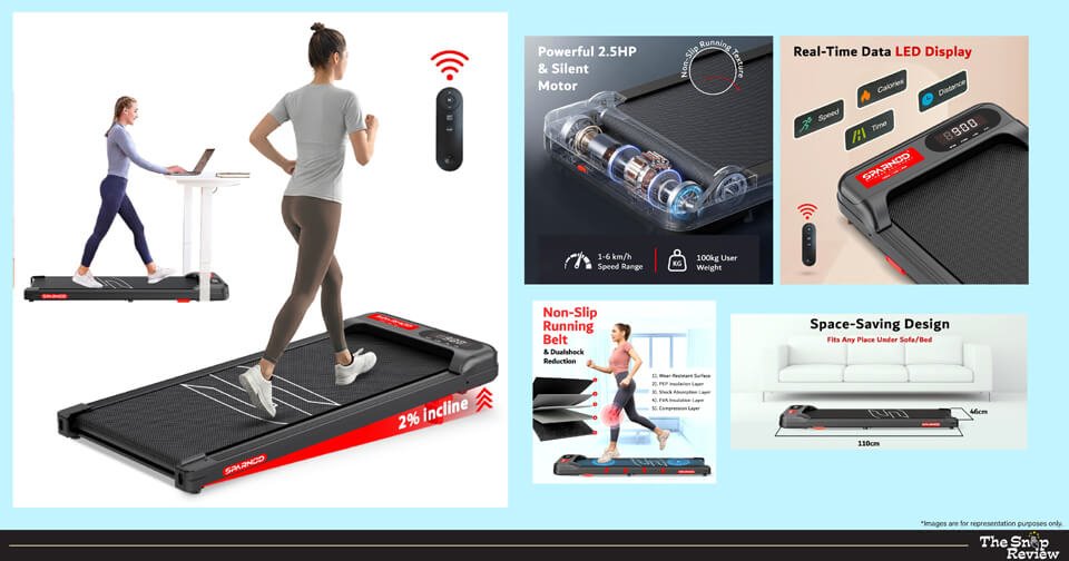 Sparnod Fitness STH-3002 Home Use Walking Pad & Treadmill