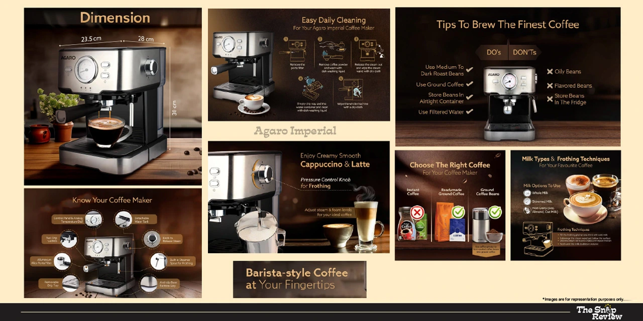 AGARO Imperial Espresso 15 Bar Coffee Maker