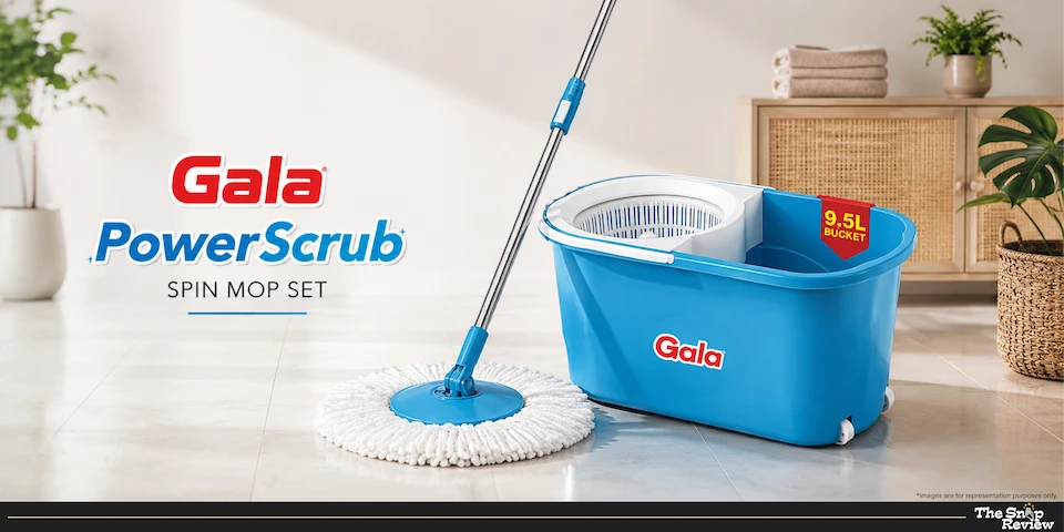 Gala PowerScrub Spin Mop Set