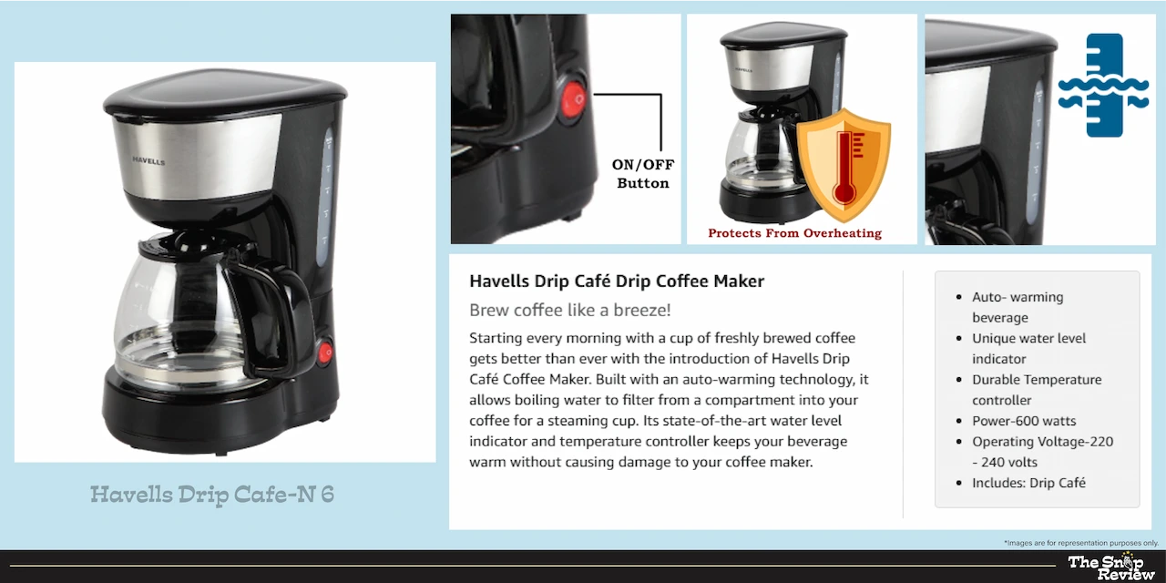 Havells Drip Cafe-N 6 Coffee Maker