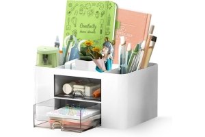 Shuttle Art Desk Organizer with 2 Drawers