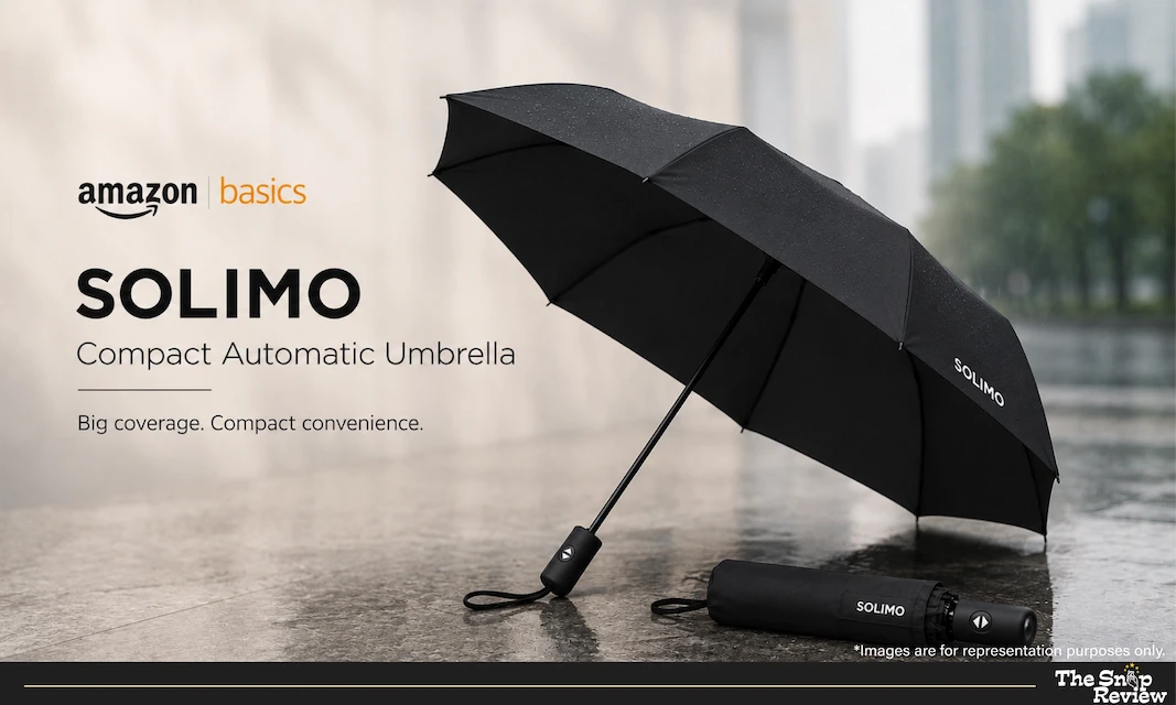 Amazon Basics Solimo Compact Automatic Umbrella