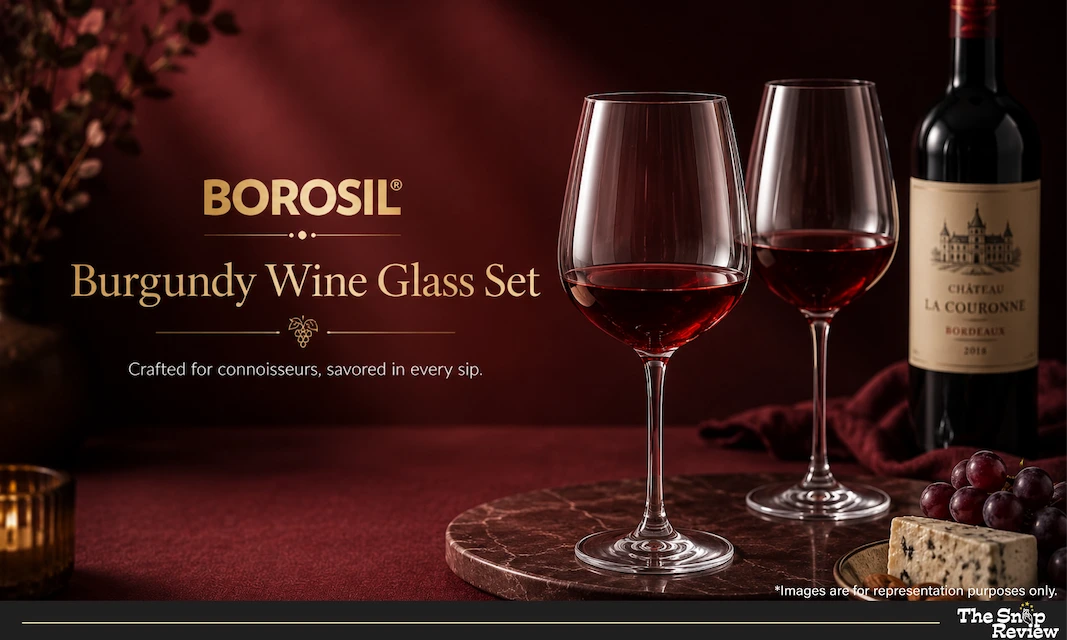 Borosil Burgundy Wine Glass Set