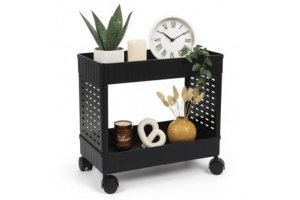 Kitchen Storage Rack with 2 Layer Wheels