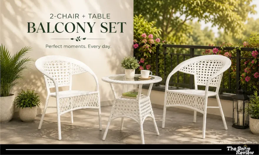 Lotey Homes 2-Chair Table Balcony Set