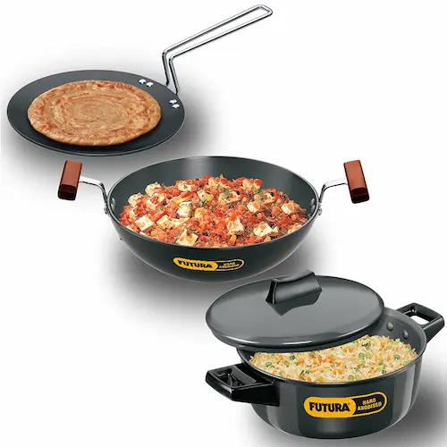 Best Overall: Hawkins Futura Hard-Anodized 3-Piece Set