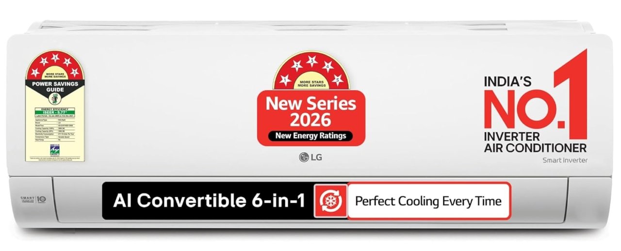 LG AS-Q19YNZE1 1.5 Ton 5 Star AI Convertible 6-in-1