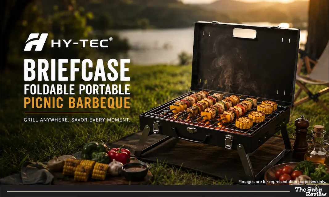 H Hy-tec Briefcase Foldable Barbeque 