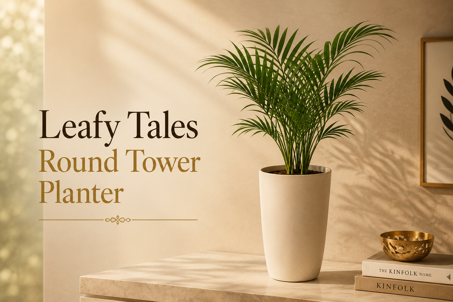 Leafy Tales Round Tower Planter