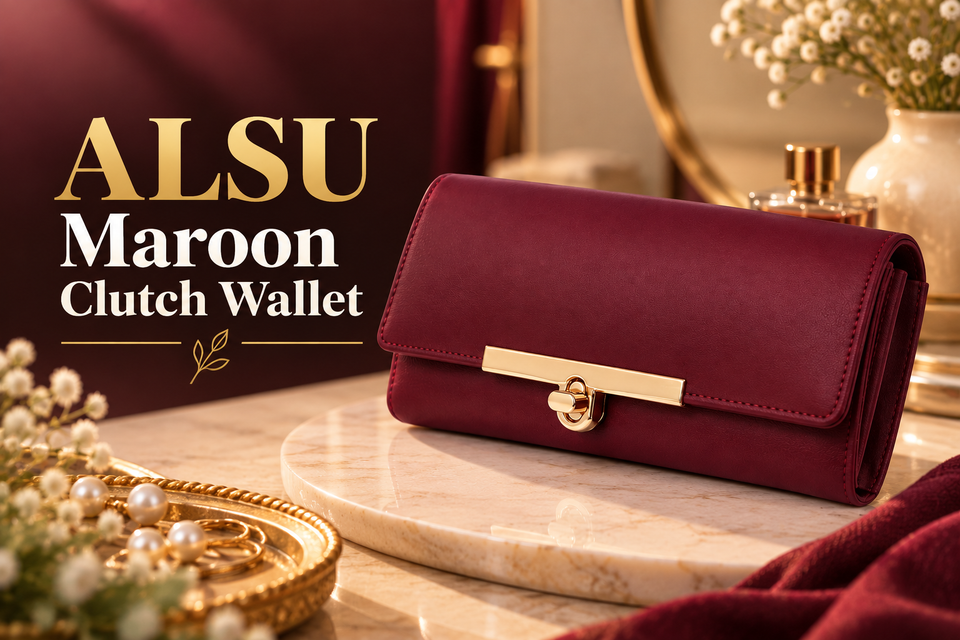 ALSU Maroon Clutch Wallet