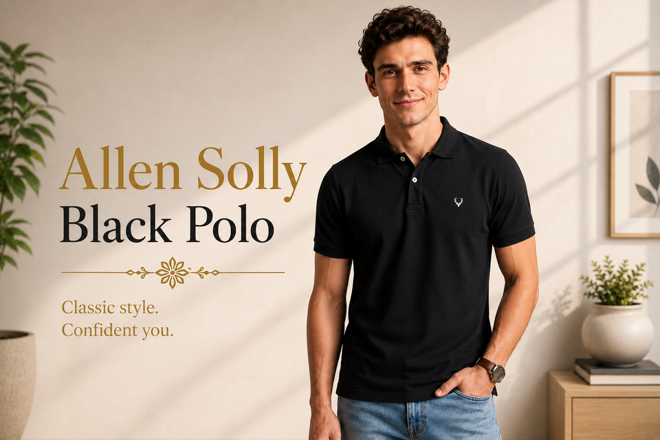 Allen Solly Black Polo 1