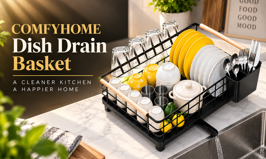 COMFYHOME Dish Drain Basket