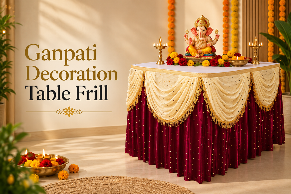 Ganpati Decoration Table Frill
