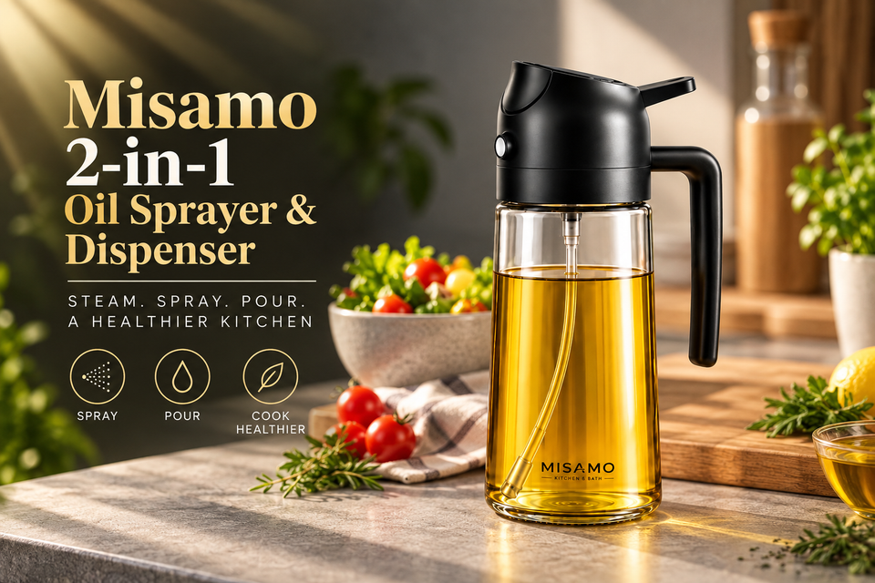 Misamo 2 in 1 Oil Sprayer Dispenser