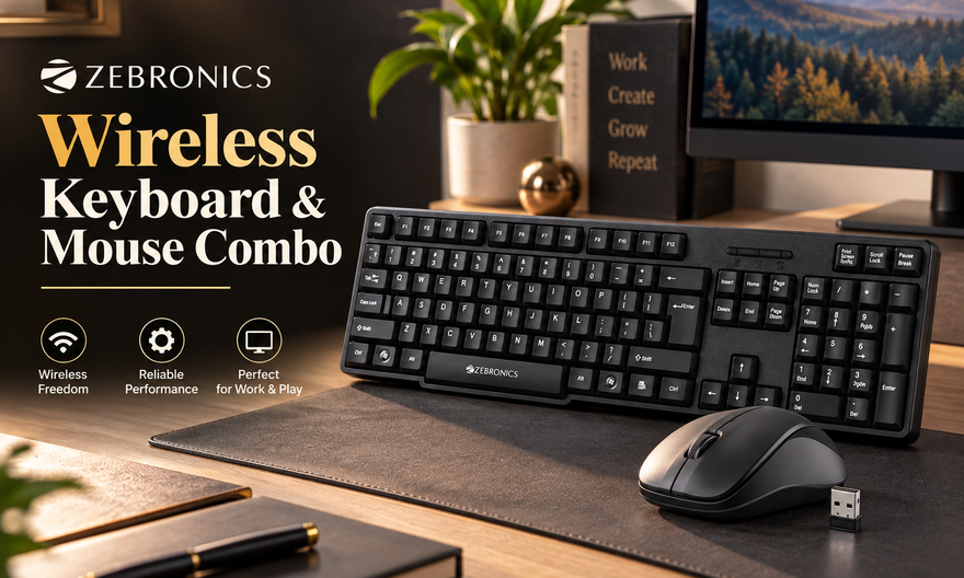 Zebronics Wireless Keyboard & Mouse Combo