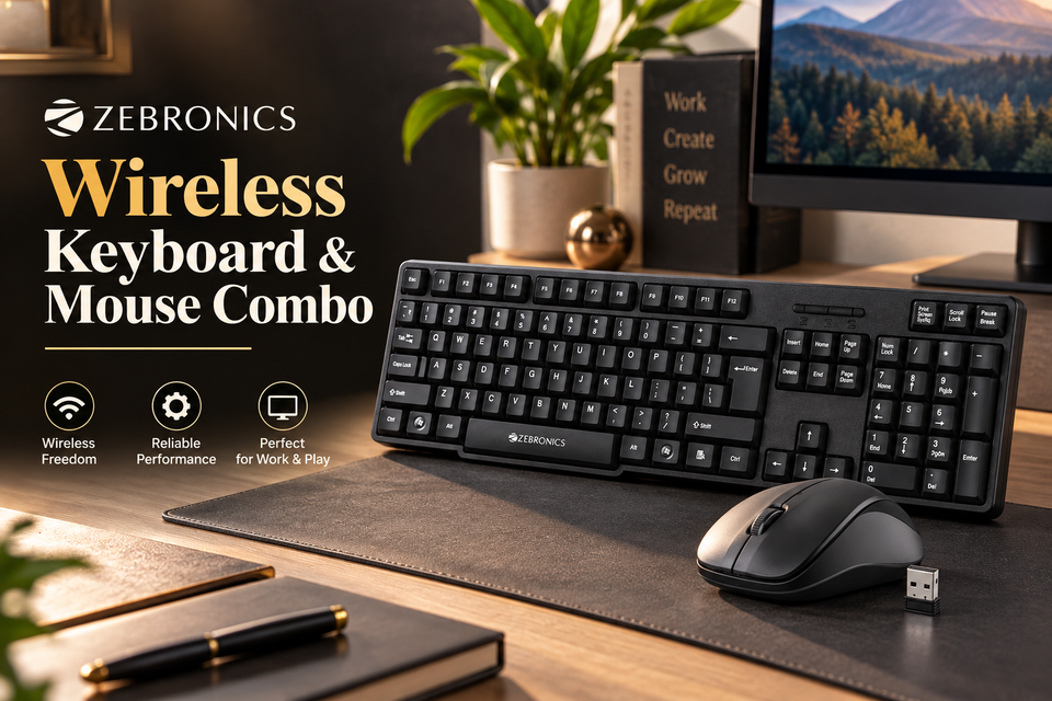 Zebronics Wireless Keyboard & Mouse Combo