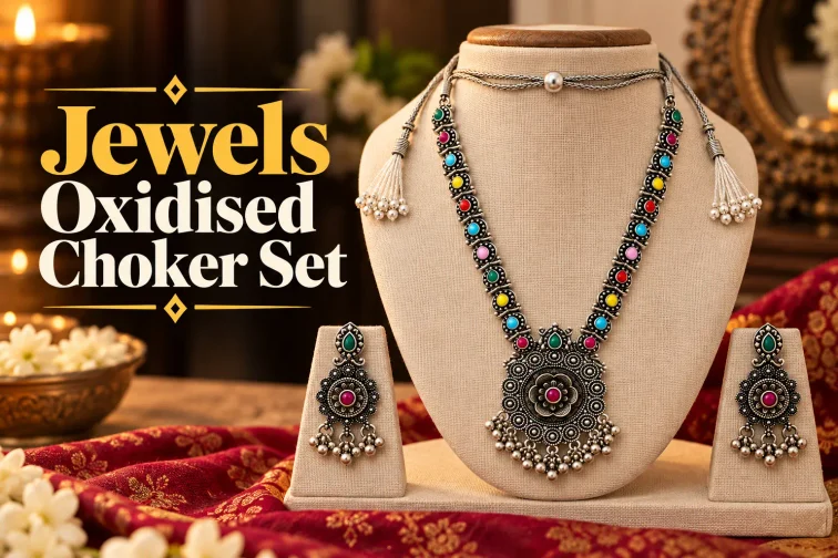 Jewels Oxidised Choker Set