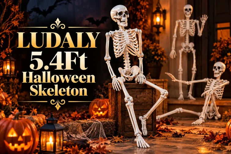 LUDALY 5.4Ft Halloween Skeleton